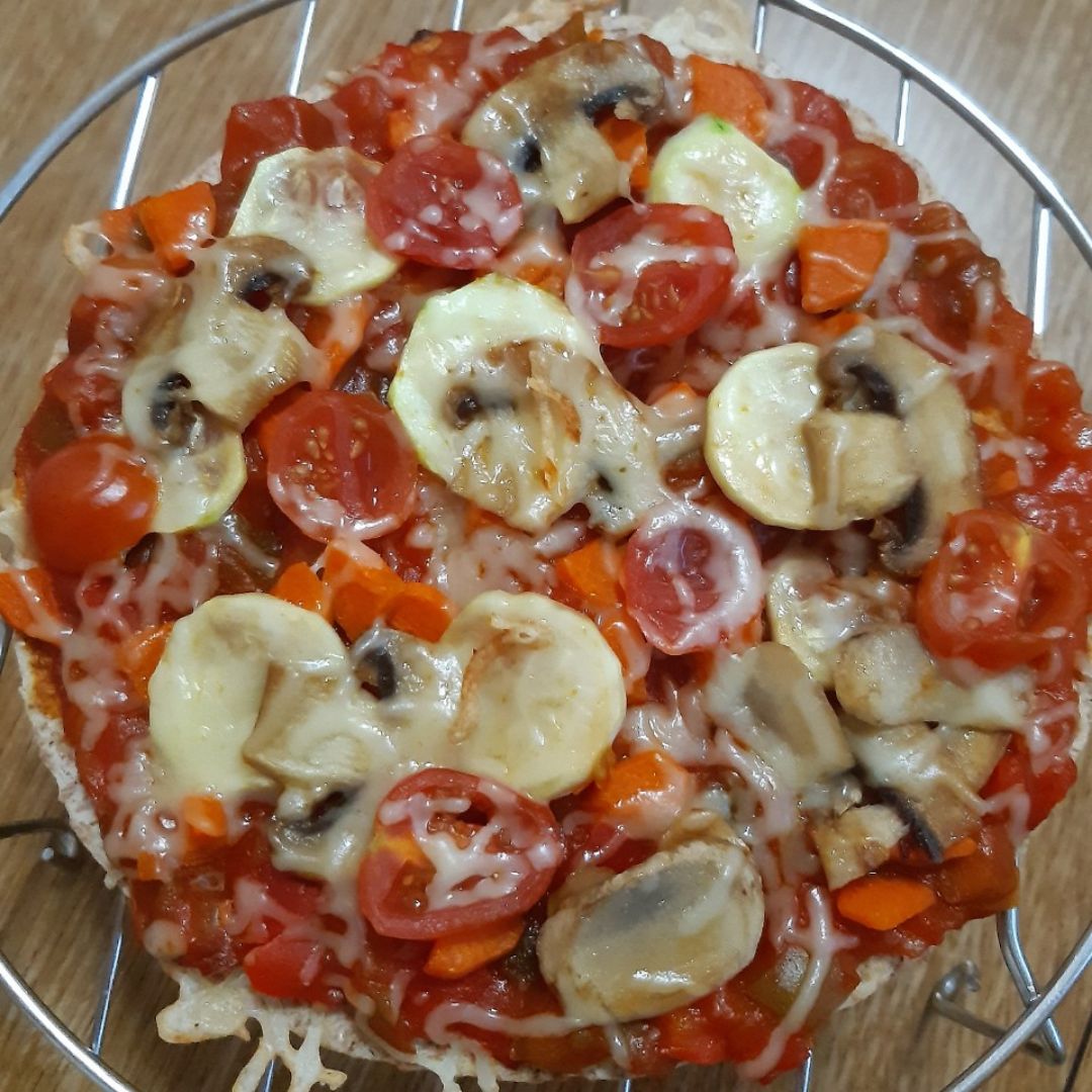 Pizza De Verduras Crujiente 🍕 Pizza De Verduras Crujiente 🍕
