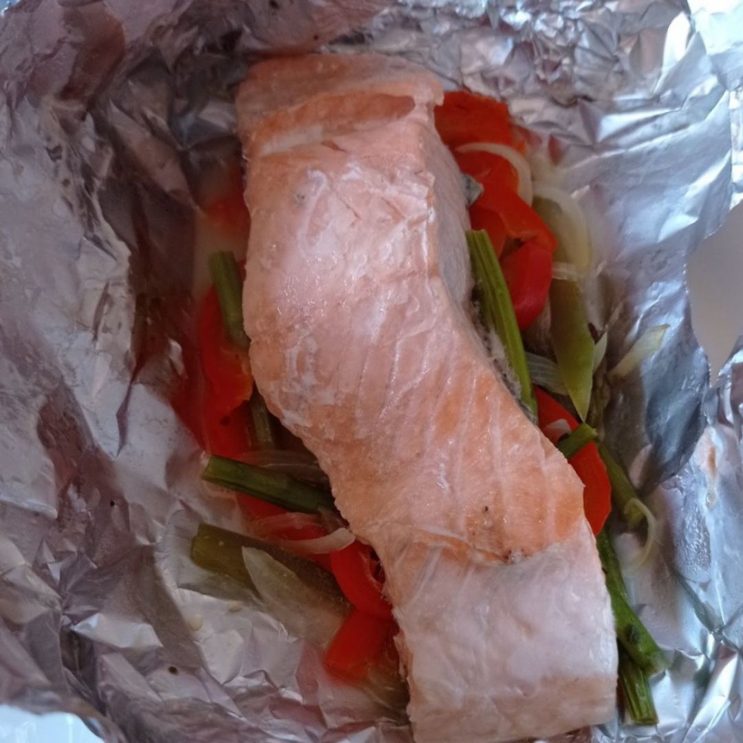Salmón en papillote