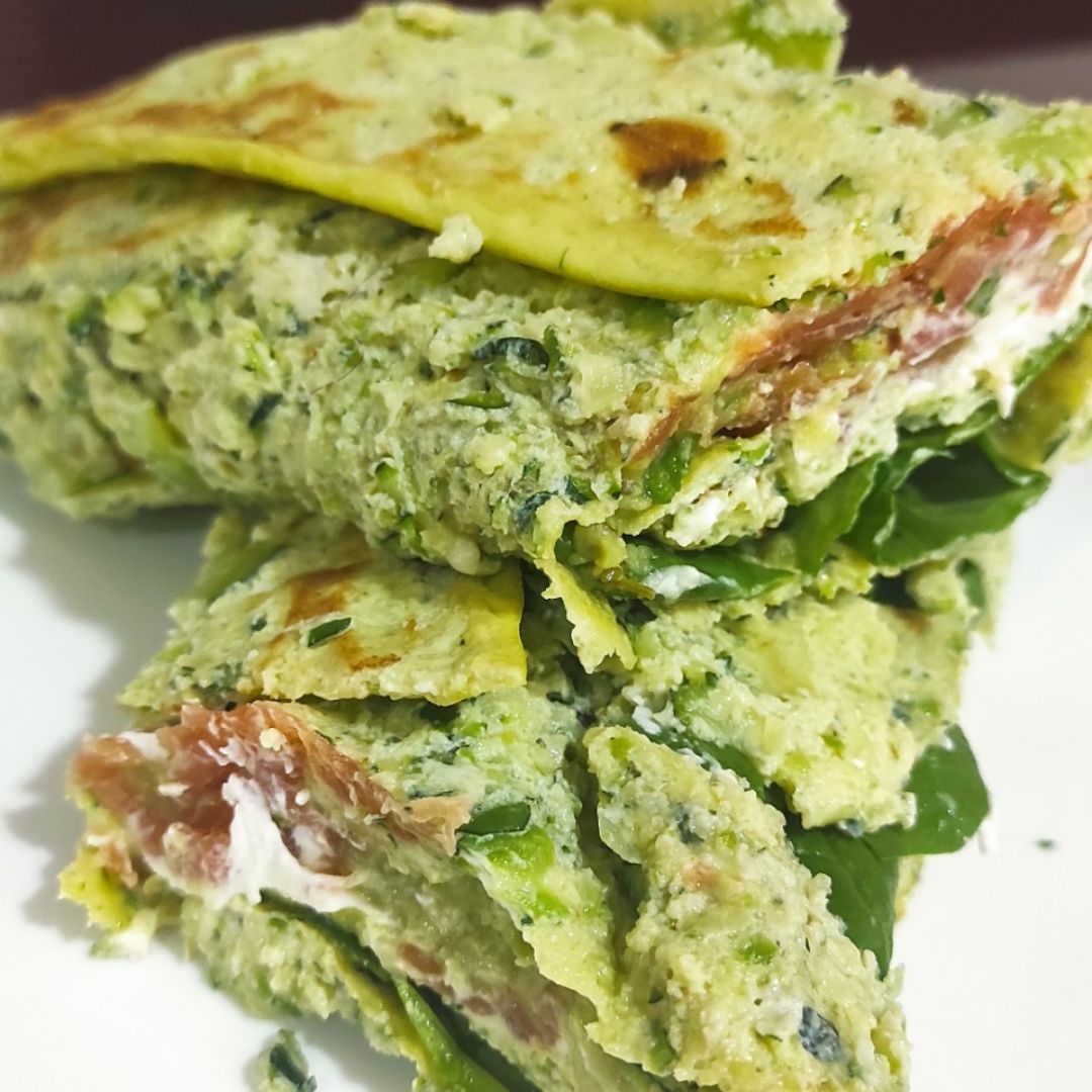 Falso crepe de calabacín al horno Falso crepe de calabacín al horno