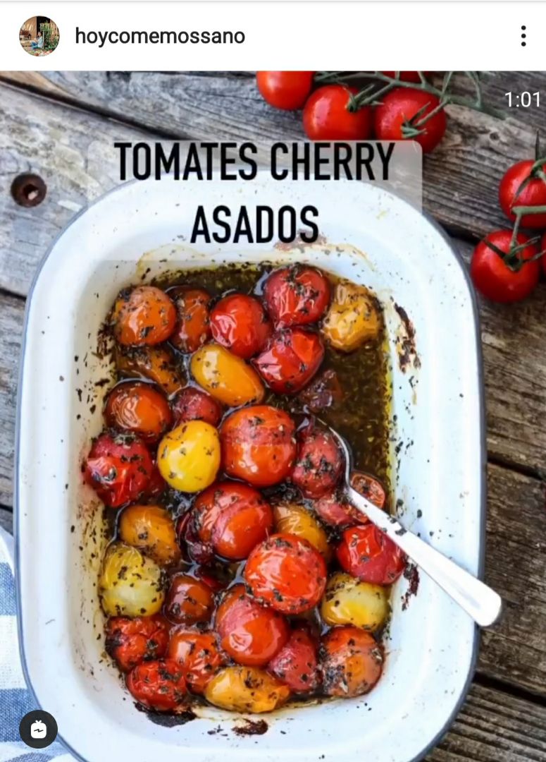 Tomates cherrys asados Tomates cherrys asados