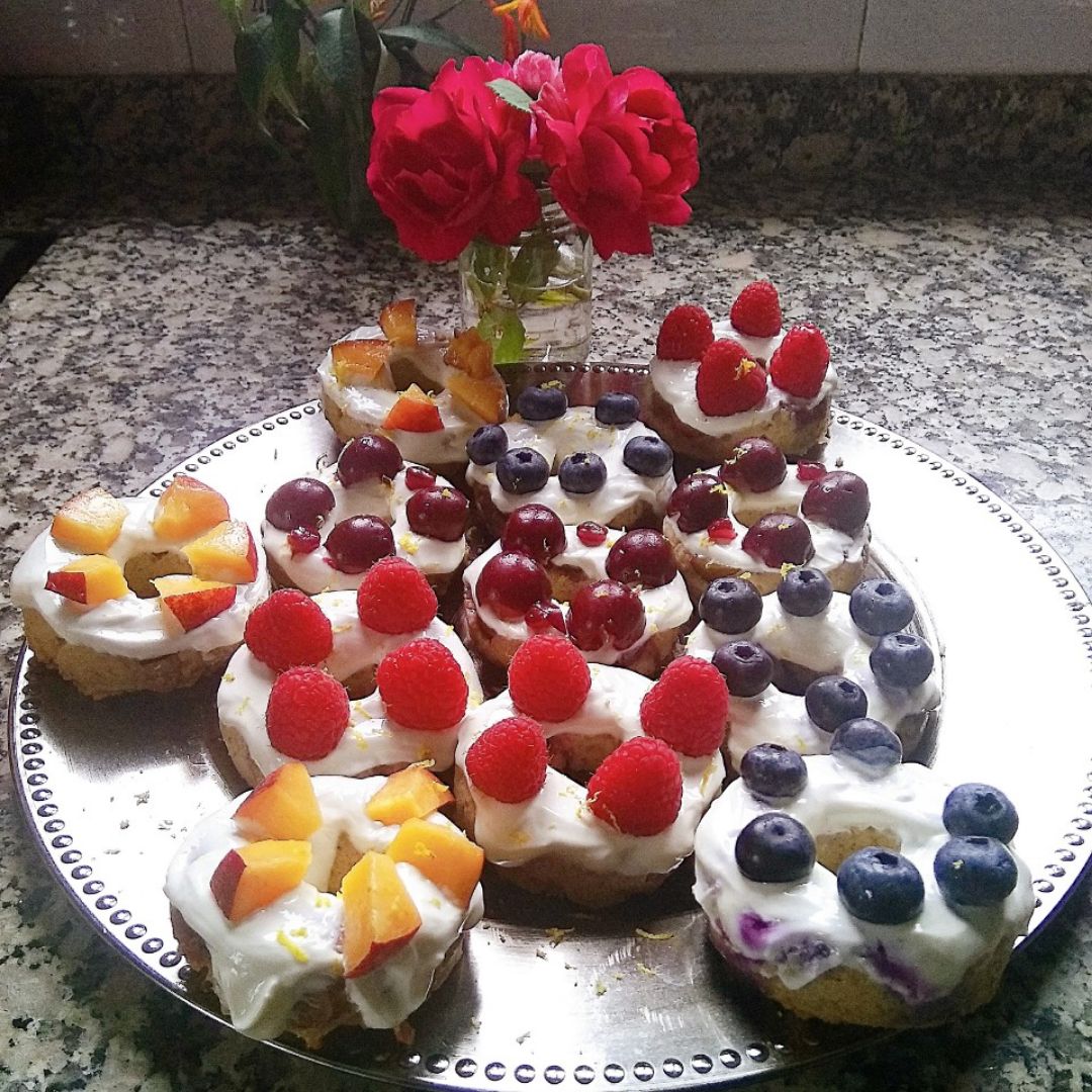 Donuts de frutas variadas 🍒🍏🍑 Donuts de frutas variadas 🍒🍏🍑