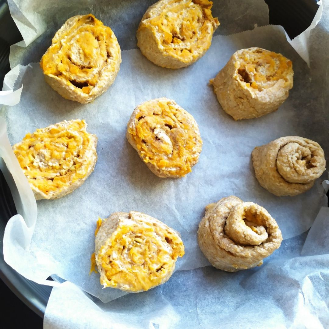 Rollitos de canela, boniato y coco Paso 4 Rollitos de canela, boniato y coco Paso 4