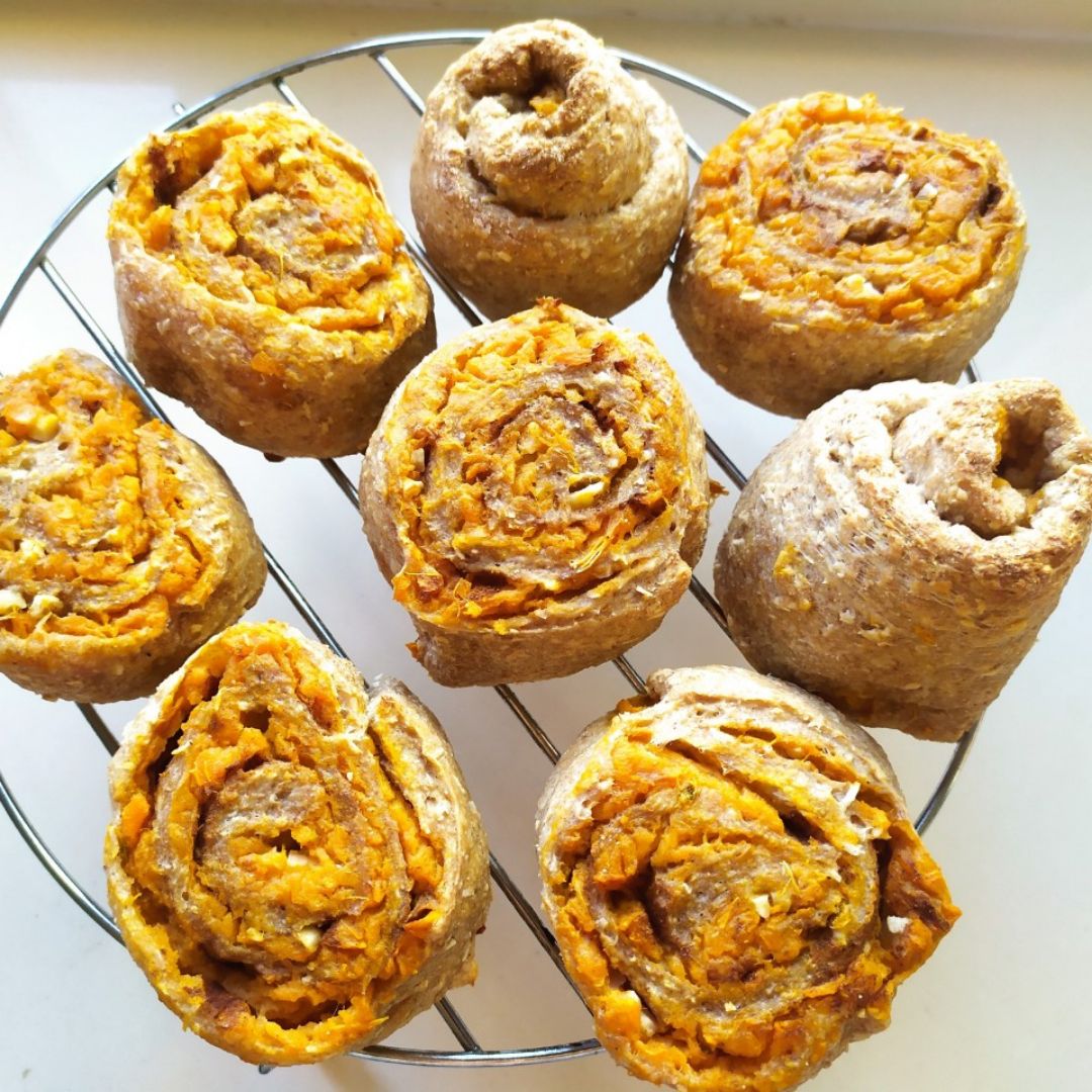 Rollitos de canela, boniato y coco Paso 5 Rollitos de canela, boniato y coco Paso 5