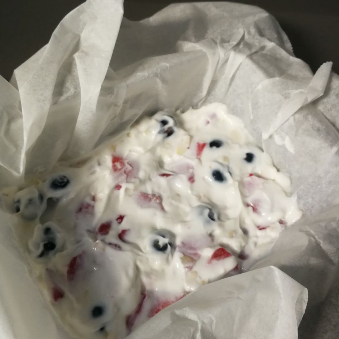 Barritas de yogurt helado Paso 1 Barritas de yogurt helado Paso 1