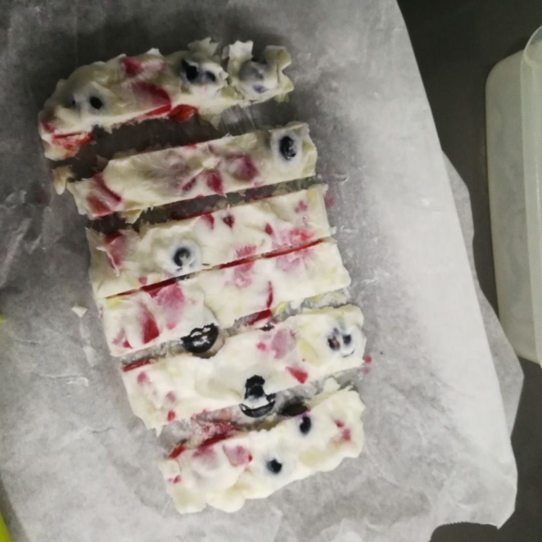 Barritas de yogurt helado Paso 2 Barritas de yogurt helado Paso 2