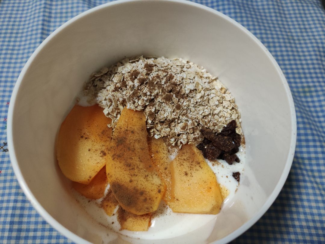 Kefir con avena y caqui Kefir con avena y caqui