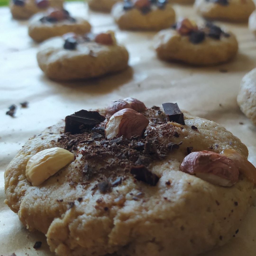 Galletas de avena, chocolate y avellanasStep 0