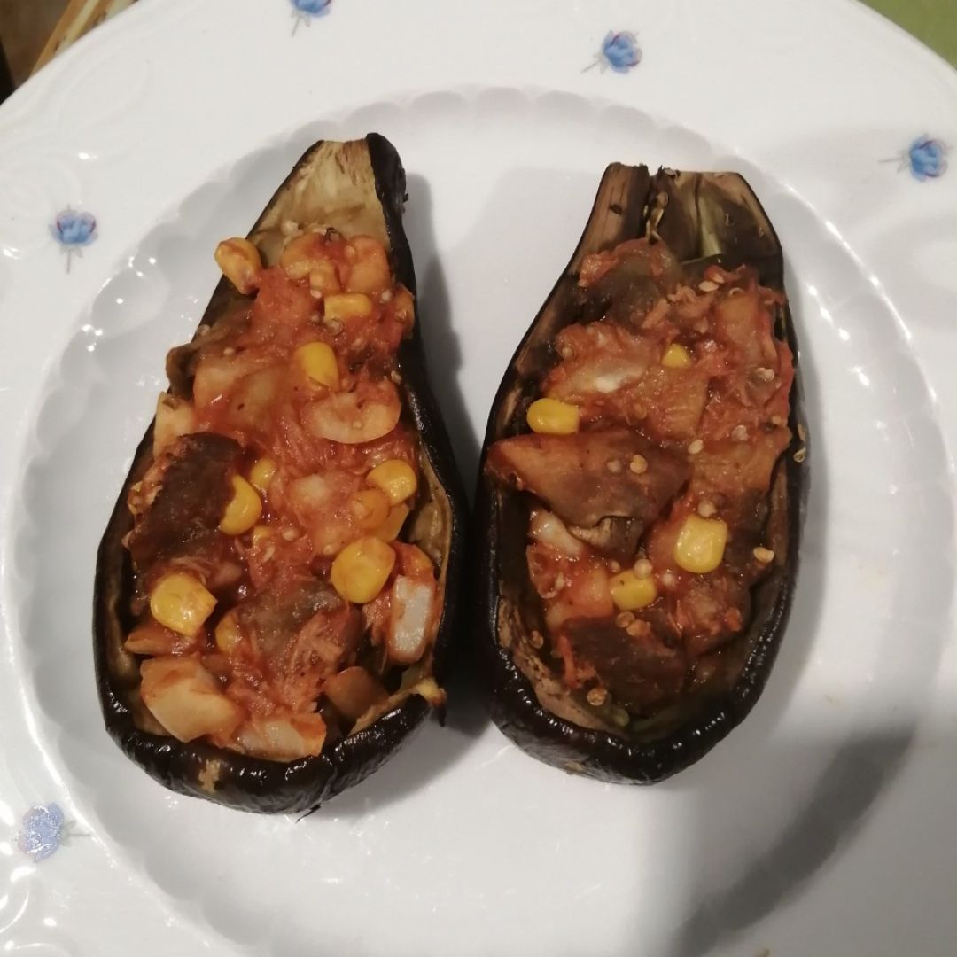Berenjenas rellenas rápidas Berenjenas rellenas rápidas