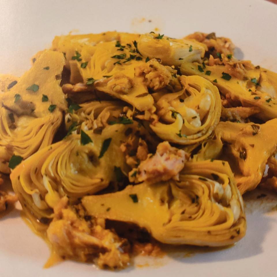 Alcachofas con atún 