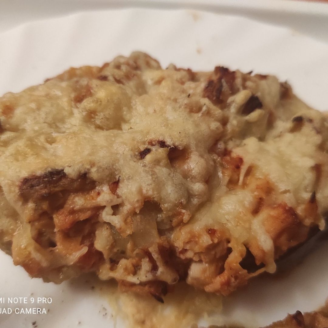 Berenjena rellena de atún Berenjena rellena de atún