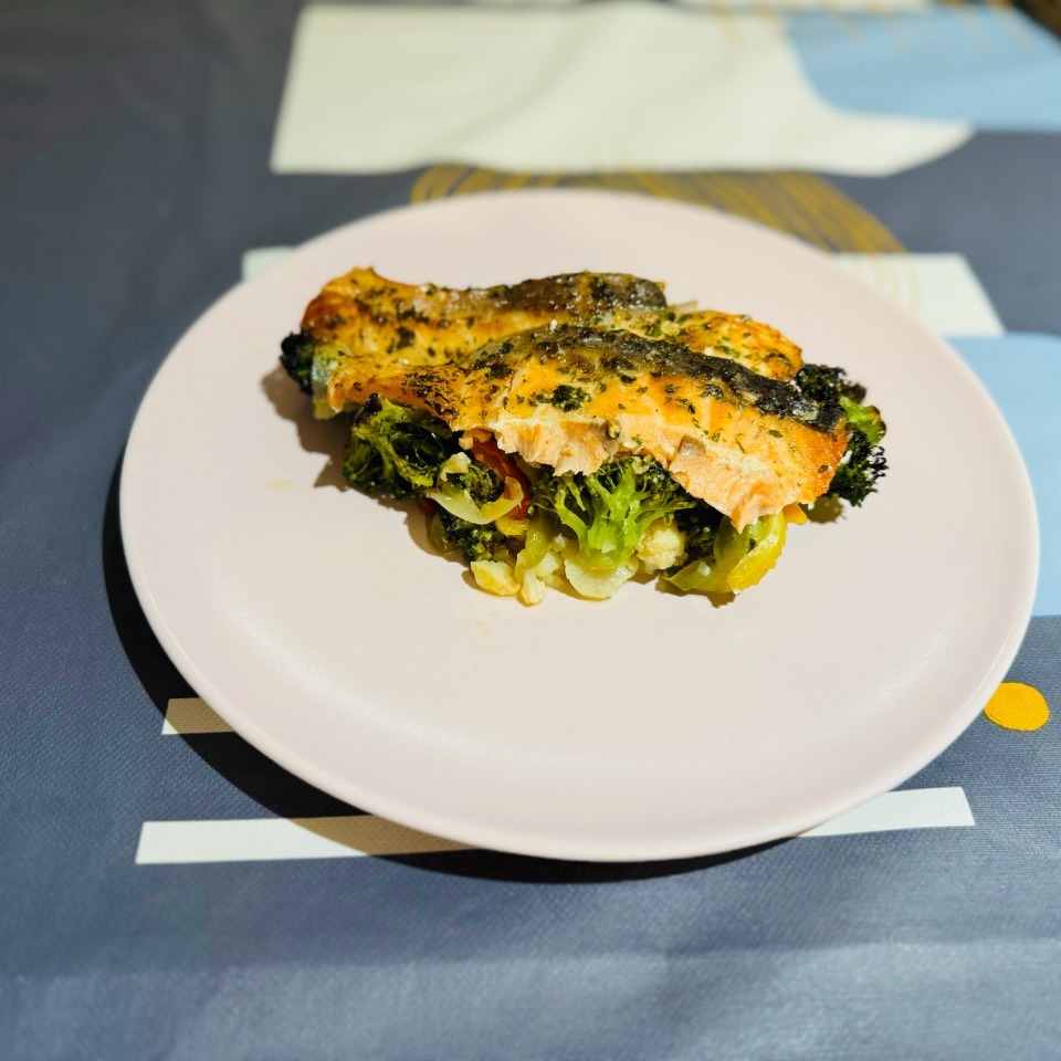 Pastel de salmón y verduras Pastel de salmón y verduras