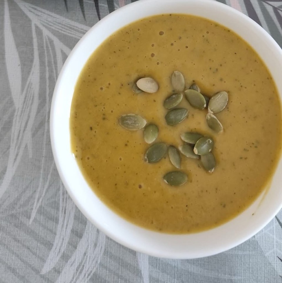 Crema de calabacín, puerro y zanahoria Crema de calabacín, puerro y zanahoria
