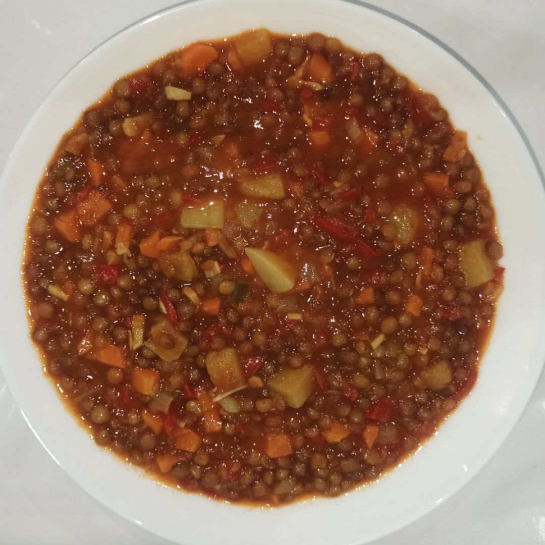 Potaje de lentejas con verduras Potaje de lentejas con verduras