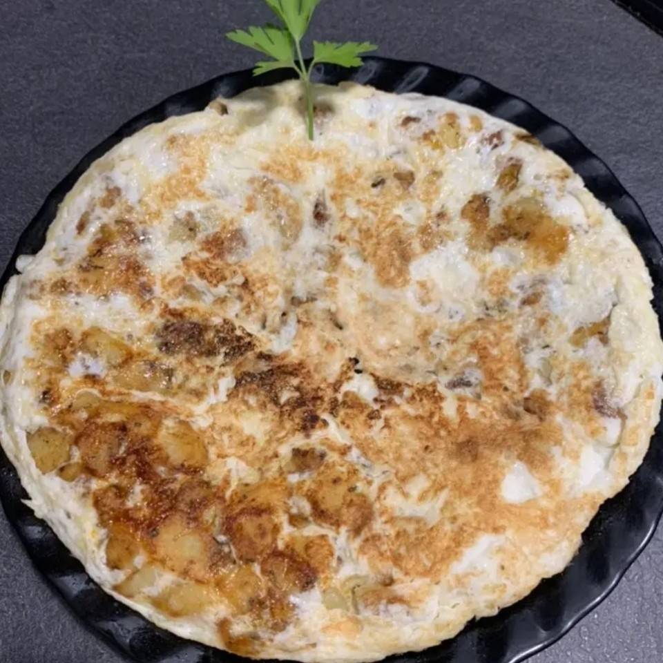 Tortilla de patatas con clara de huevo Tortilla de patatas con clara de huevo