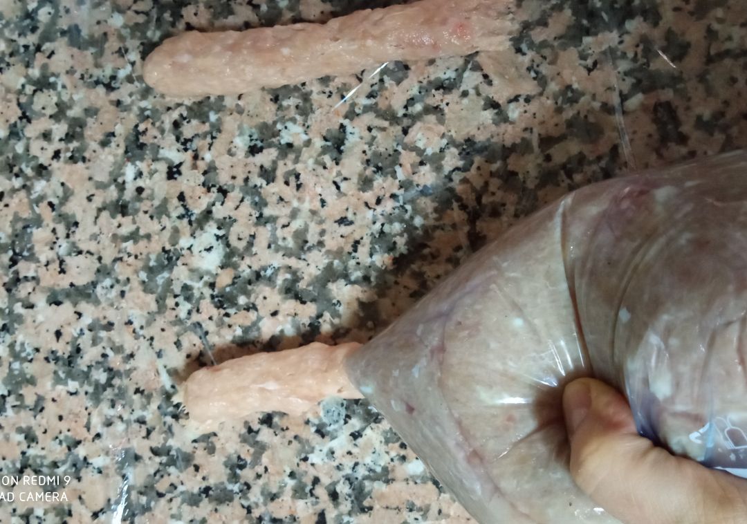 Salchichas de pollo Paso 2