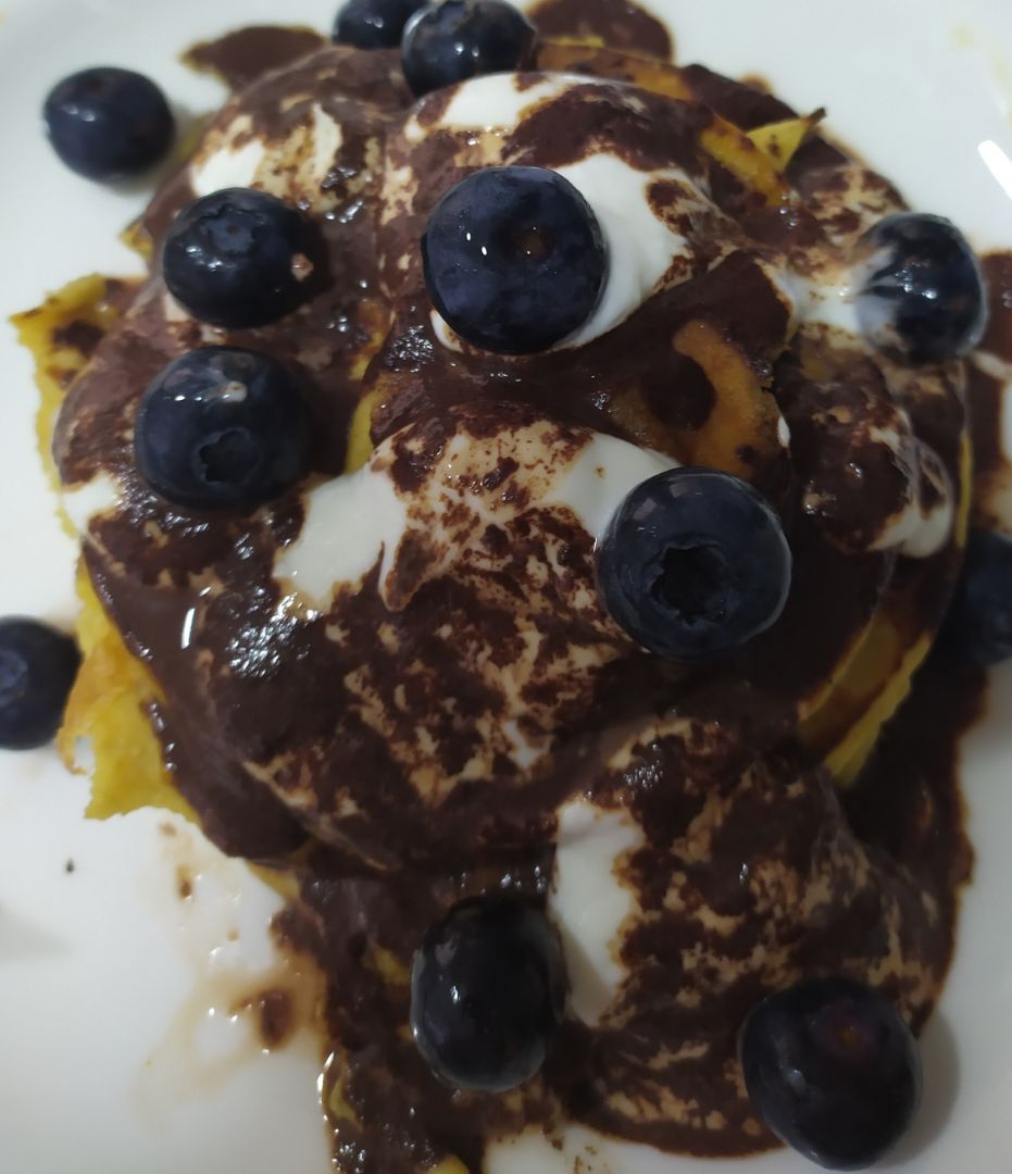 Tortitas de albaricoque y queso batido Tortitas de albaricoque y queso batido