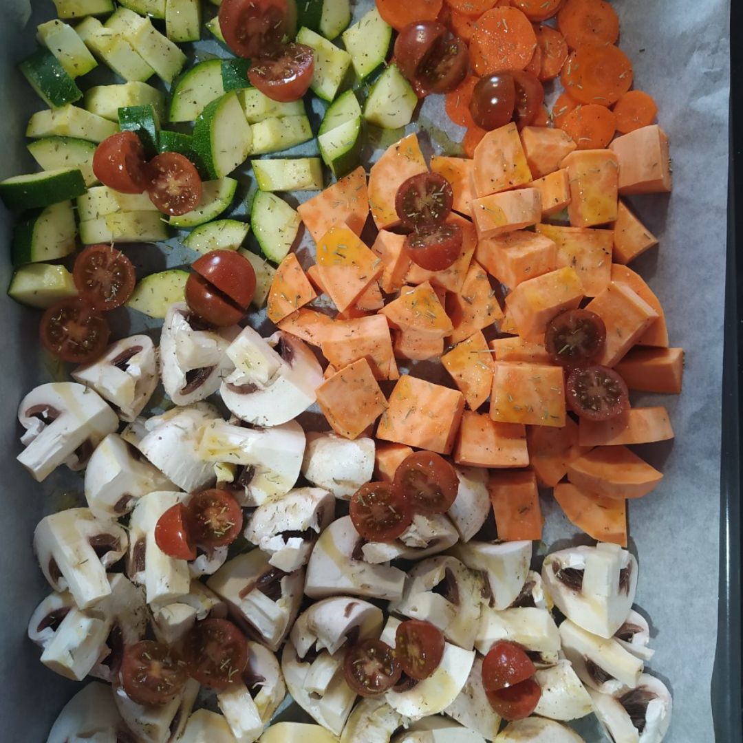 Verduras especiadas al horno Paso 0 Verduras especiadas al horno Paso 0