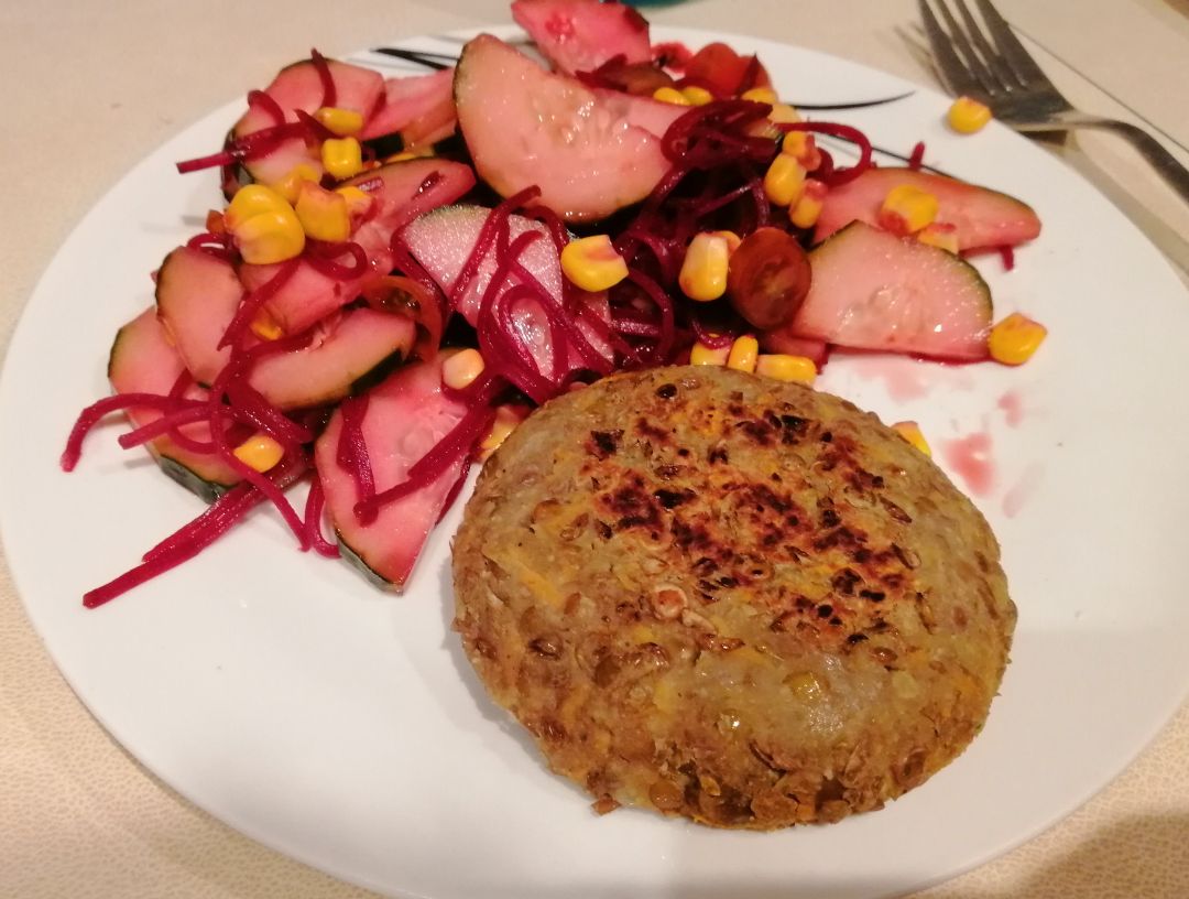 Hamburguesa de lentejas 