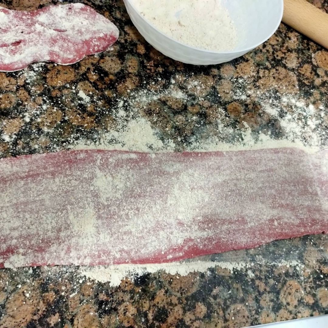 Pasta fresca de remolacha Paso 4 Pasta fresca de remolacha Paso 4