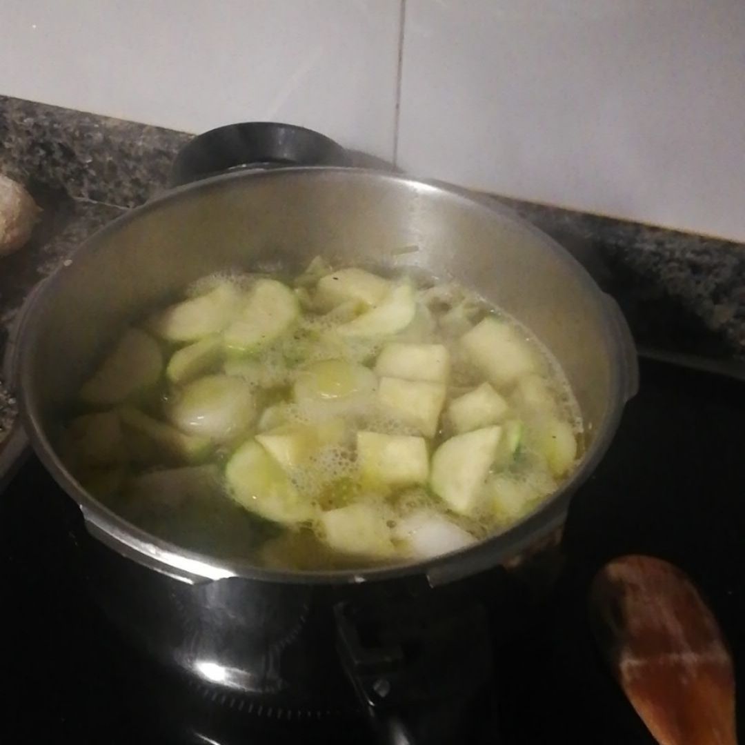 Crema de calabacín  Paso 1