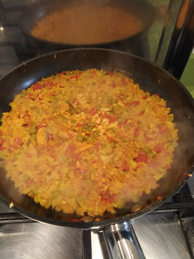 Falso arroz de pescado y verduras Falso arroz de pescado y verduras