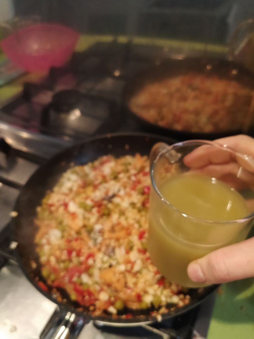 Falso arroz de pescado y verduras Paso 5 Falso arroz de pescado y verduras Paso 5