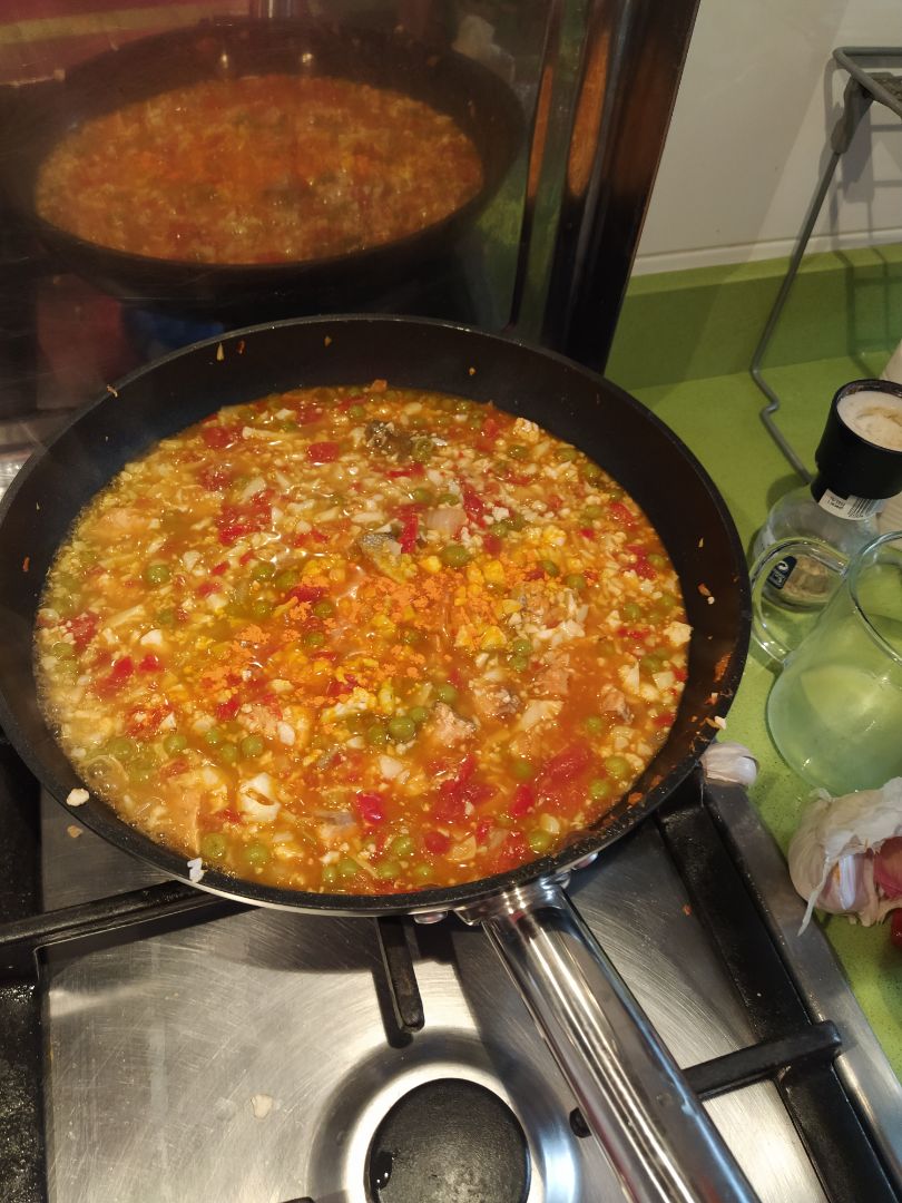Falso arroz de pescado y verduras Paso 6 Falso arroz de pescado y verduras Paso 6