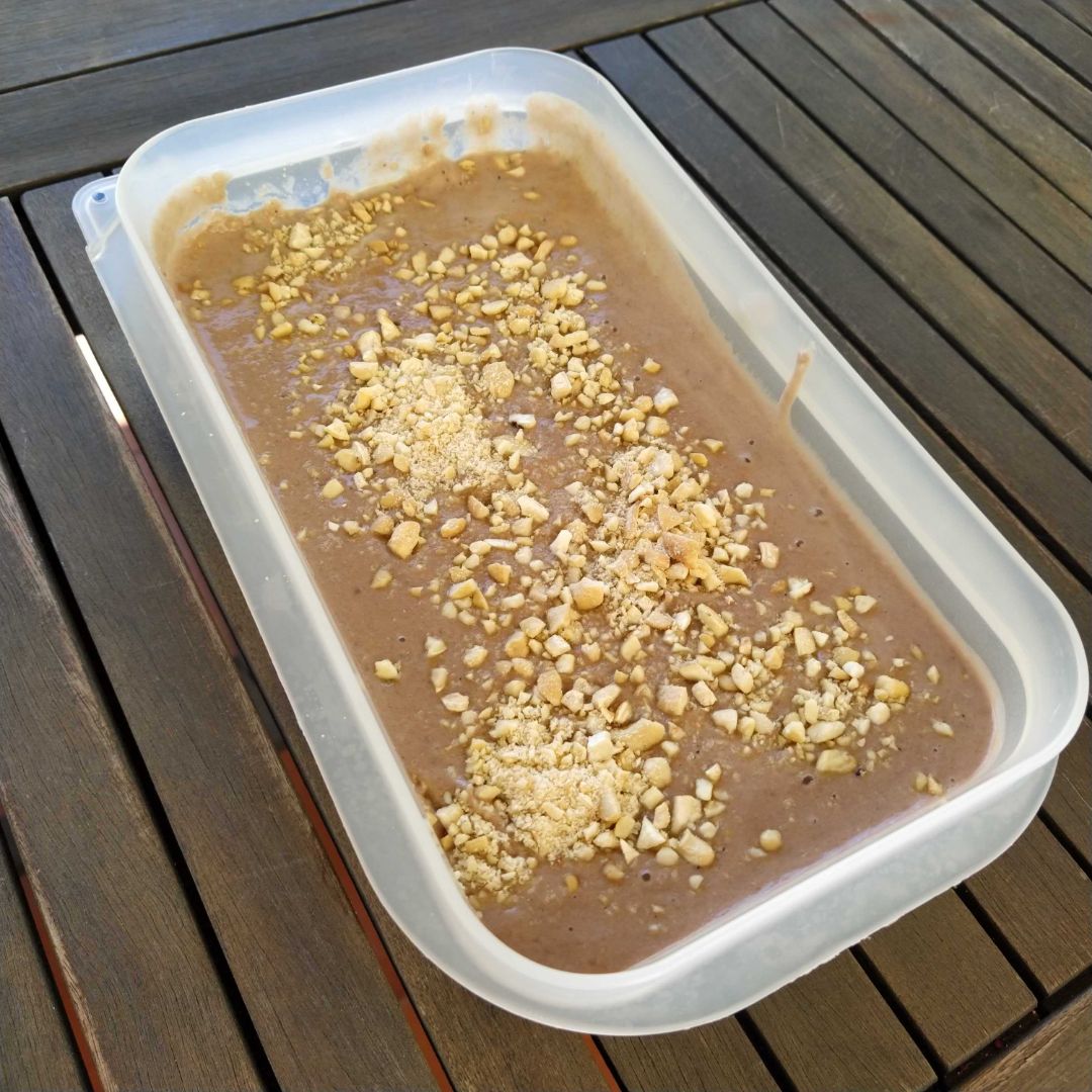 Helado de plátanos y anacardos Helado de plátanos y anacardos