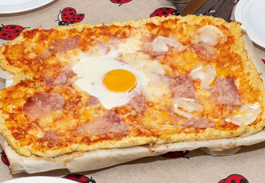Pizza con base de coliflor Pizza con base de coliflor