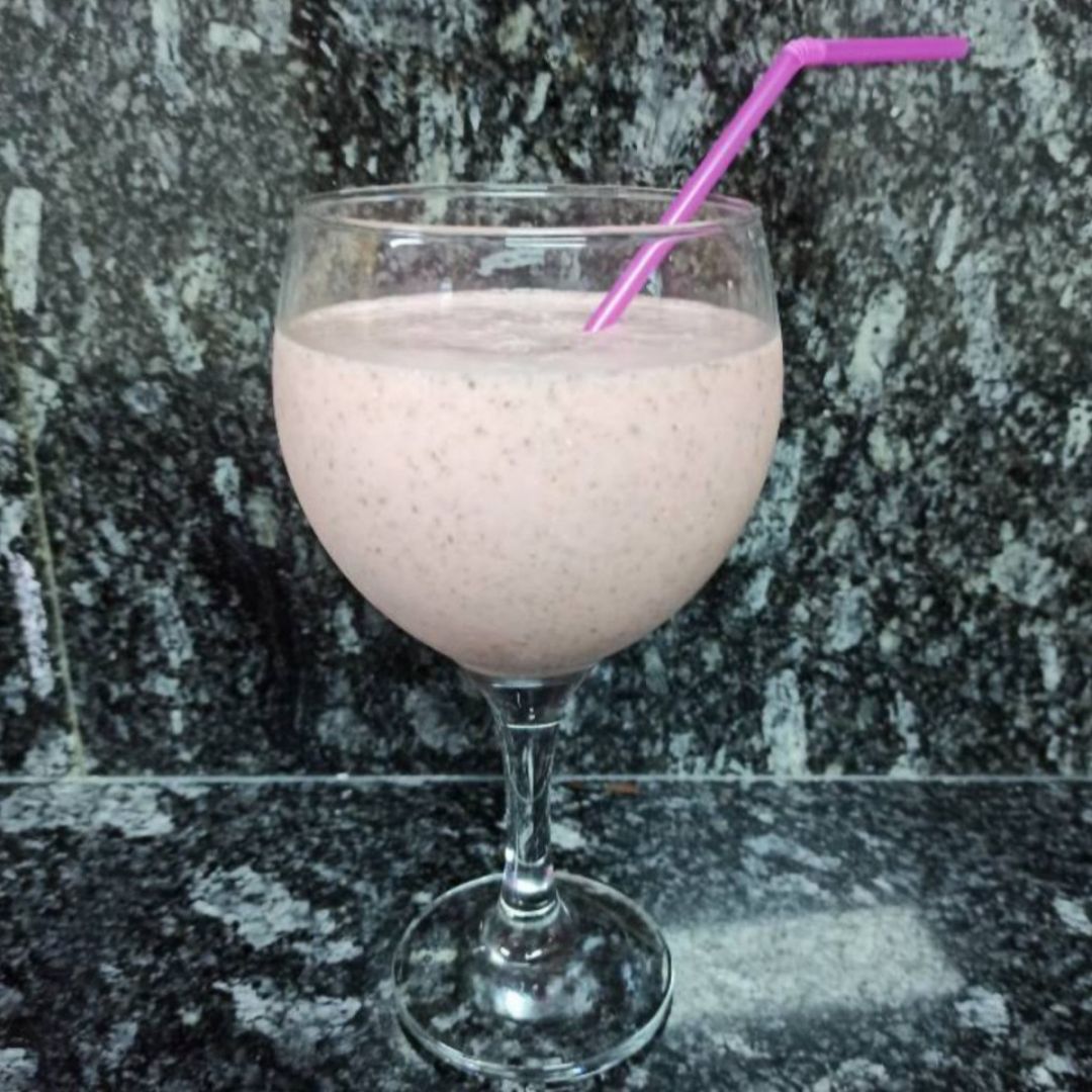 Batido de coco, sandia y chia Batido de coco, sandia y chia