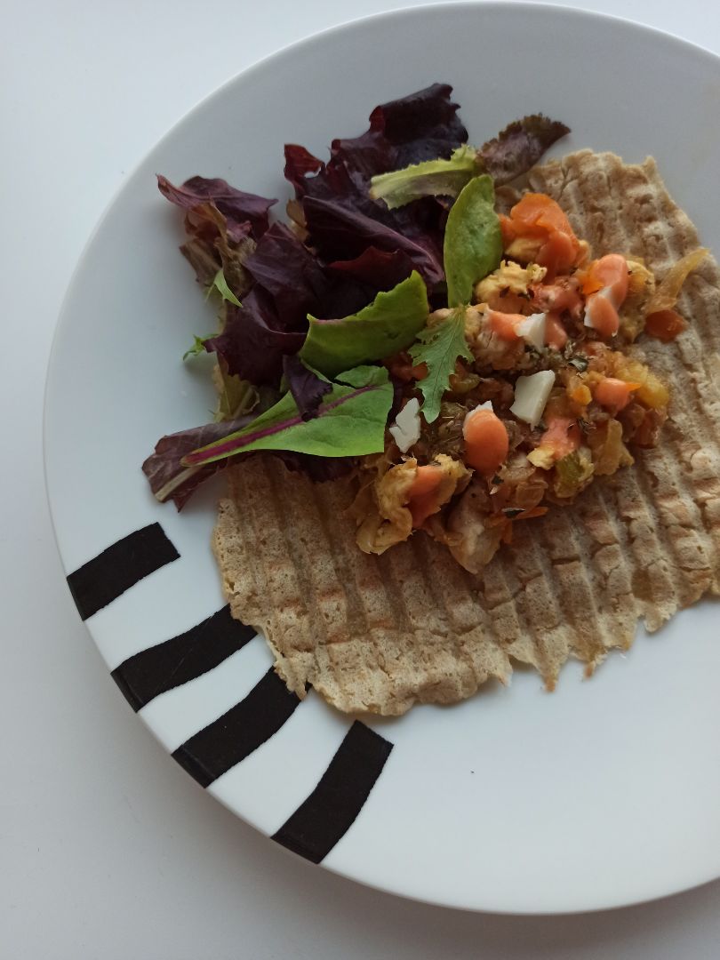 Fajitas de quinoa con pavo y verduritas