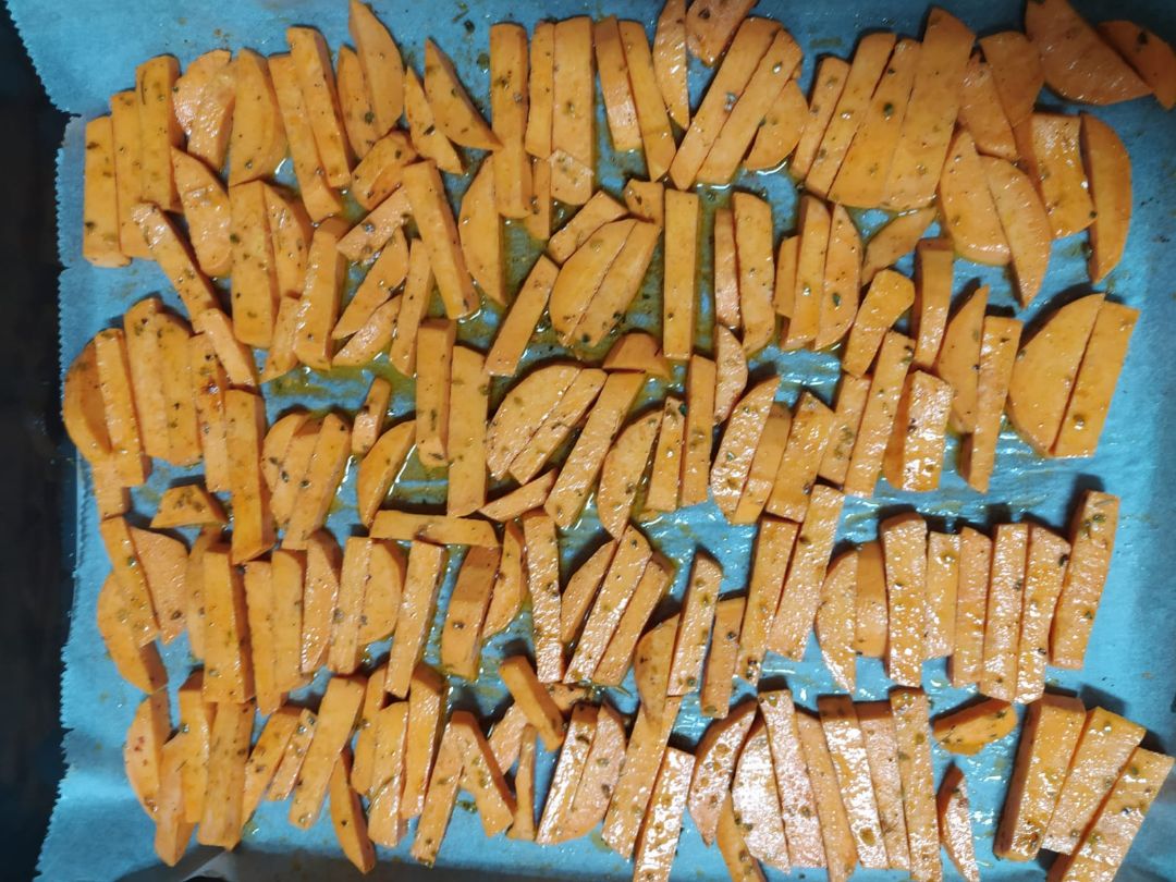 Chips de boniatos al hornoStep 0
