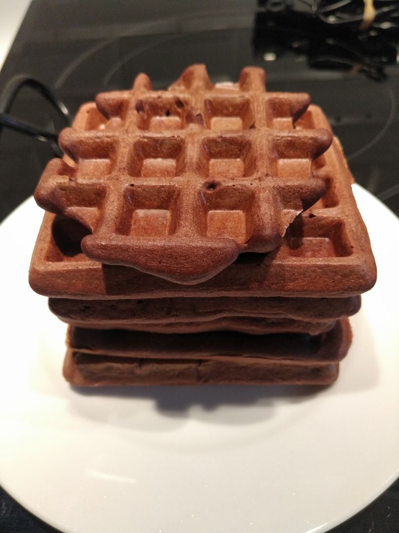 Gofres de cacao. 