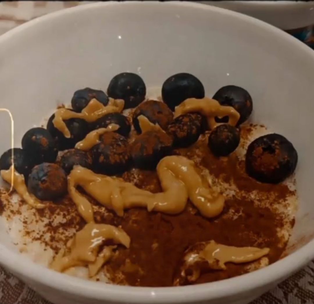 Porridge con arándanos Porridge con arándanos