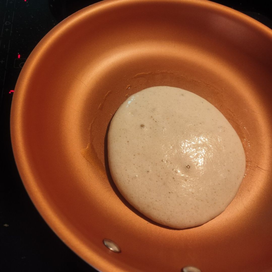 Fluffy pancakes de avena Paso 2 Fluffy pancakes de avena Paso 2