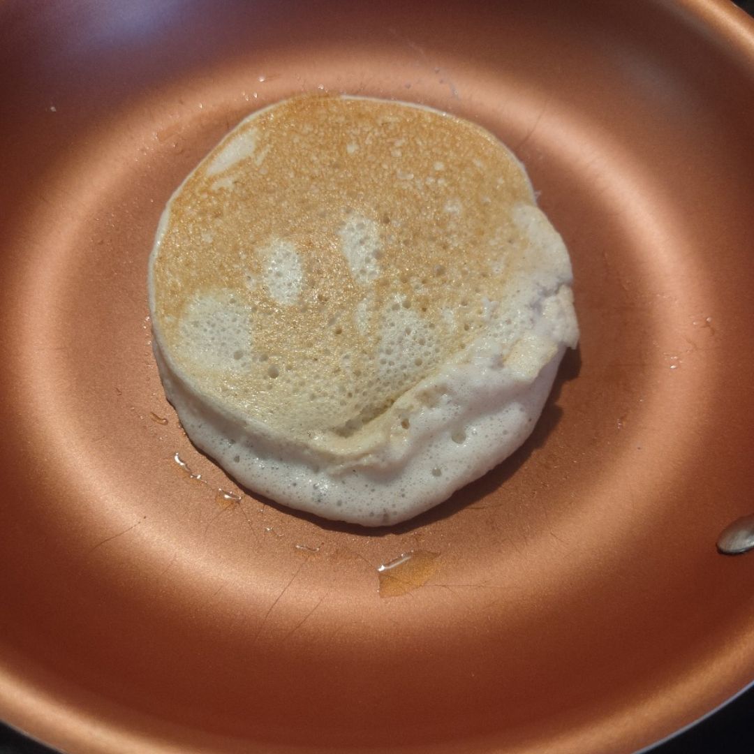 Fluffy pancakes de avena Paso 3 Fluffy pancakes de avena Paso 3