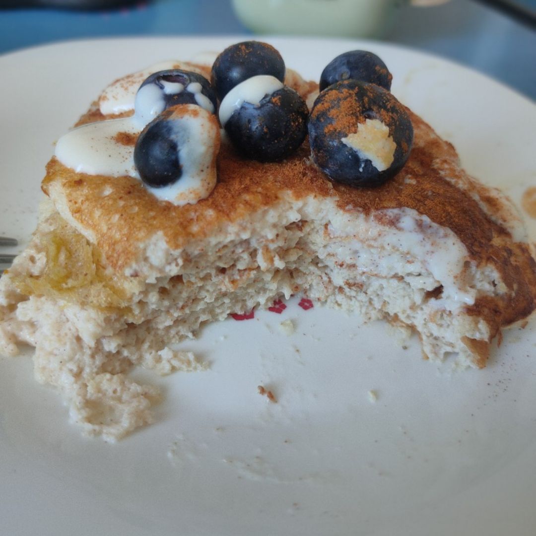 Fluffy pancakes de avena Paso 4 Fluffy pancakes de avena Paso 4