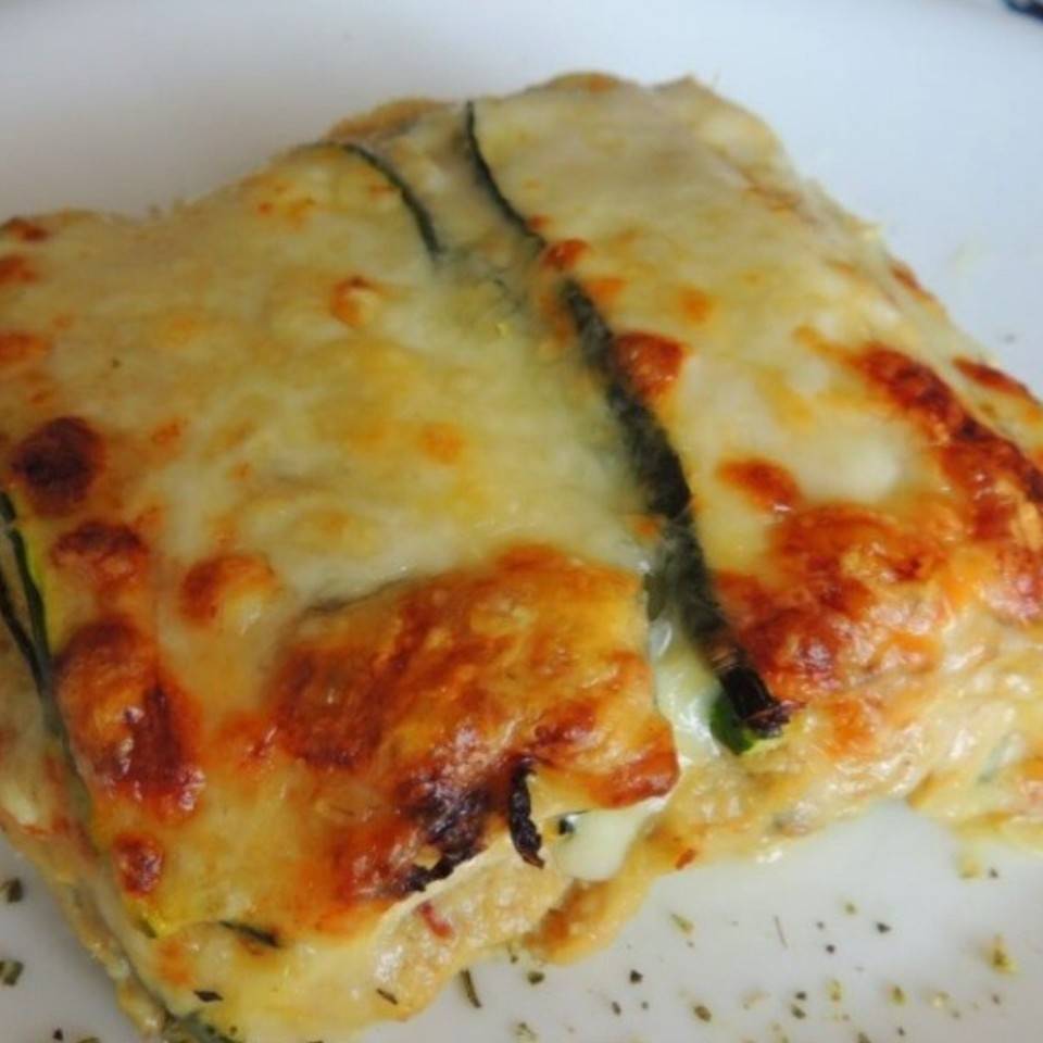 Lasaña de calabacín y pechuga de pollo