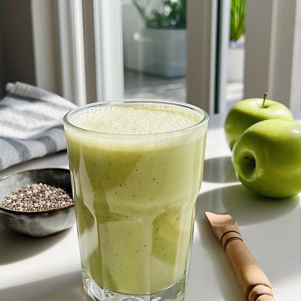 Licuado de manzana con chía 