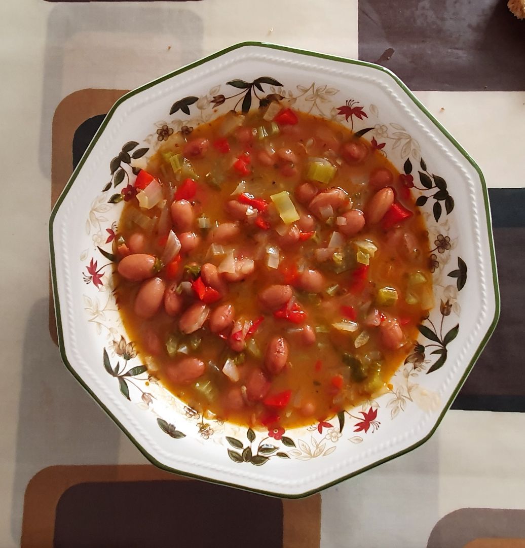 Alubias pintas con verduras Alubias pintas con verduras