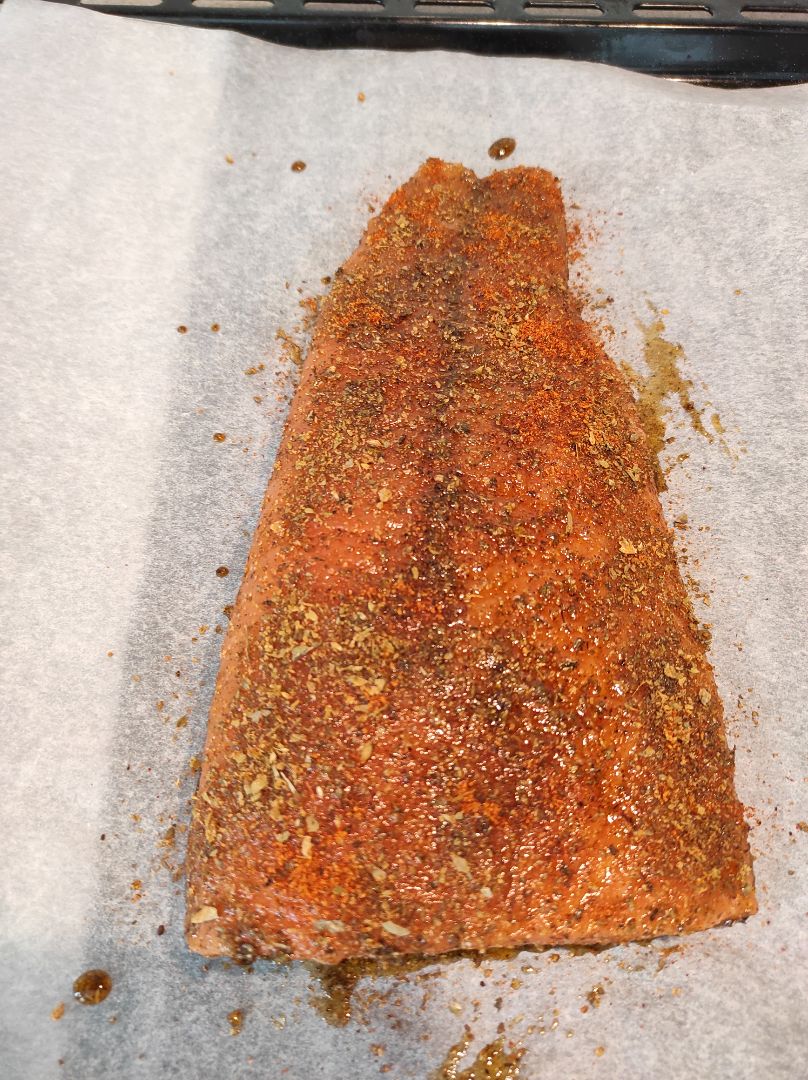 Salmón cajun con tallarines de calabacín al pil pil Paso 0 Salmón cajun con tallarines de calabacín al pil pil Paso 0