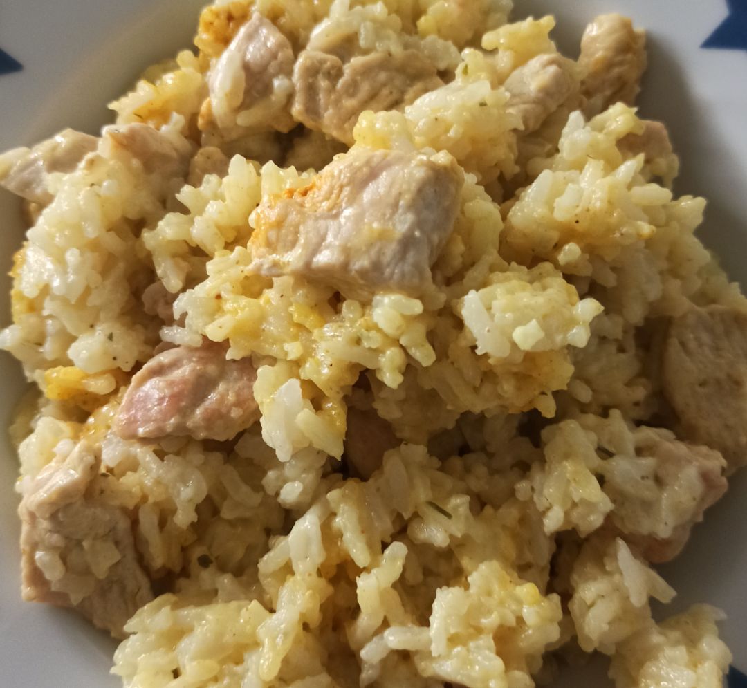 Arroz con pavo al curry Arroz con pavo al curry