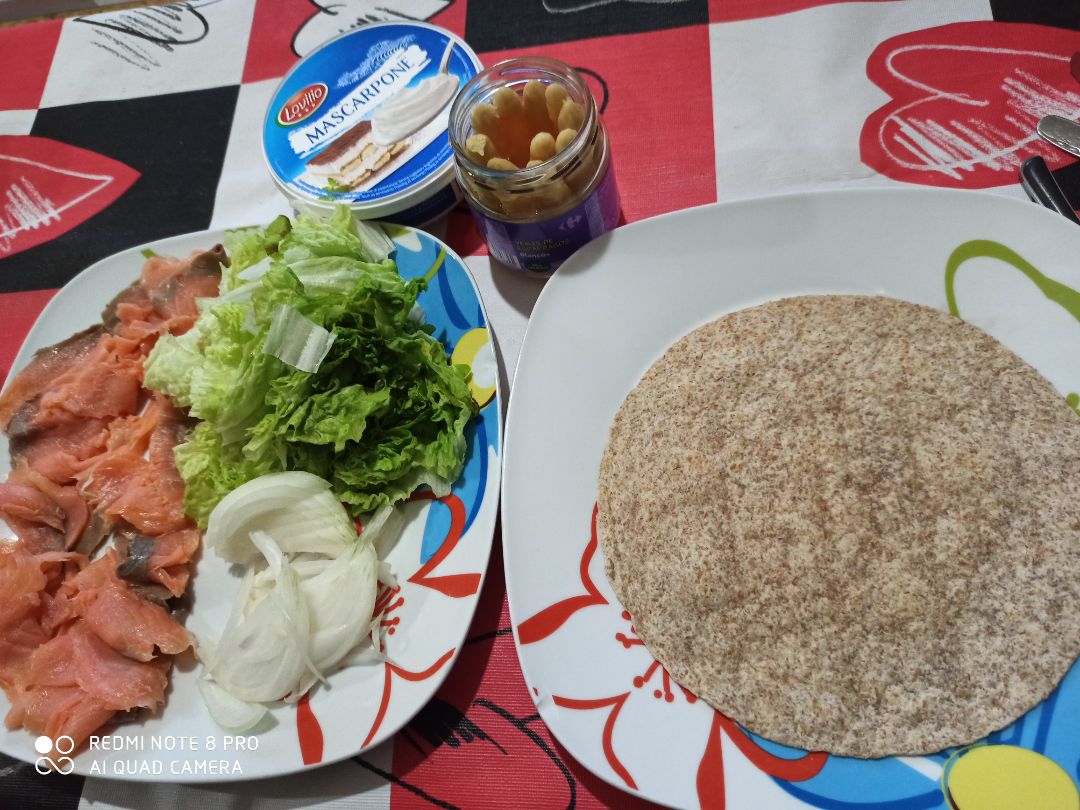 Wrap de salmon ahumado 🐟 Wrap de salmon ahumado 🐟