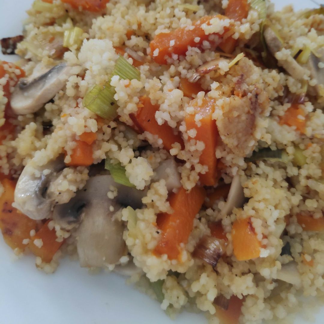 Cous cous calabaza y gorgonzola