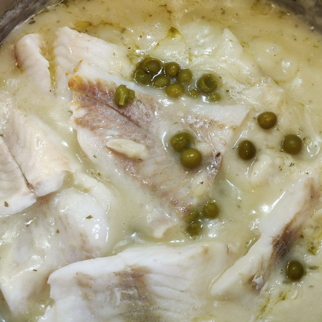 Merluza en salsa verde 🌿🐟 Paso 8