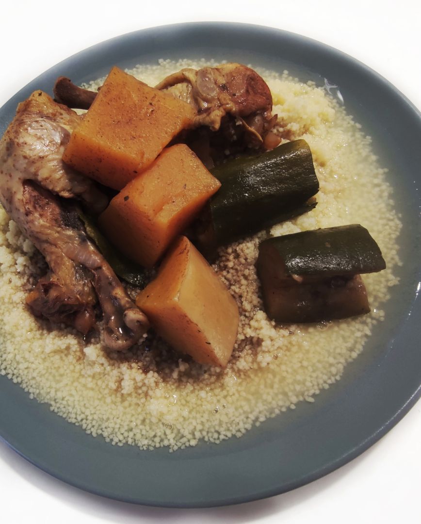 Cuscús de verduras en olla exprés Cuscús de verduras en olla exprés
