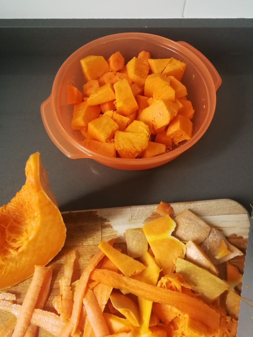 Albóndigas de calabaza y merluza  Paso 0