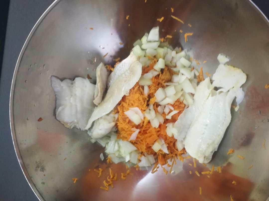 Albóndigas de calabaza y merluza  Paso 1