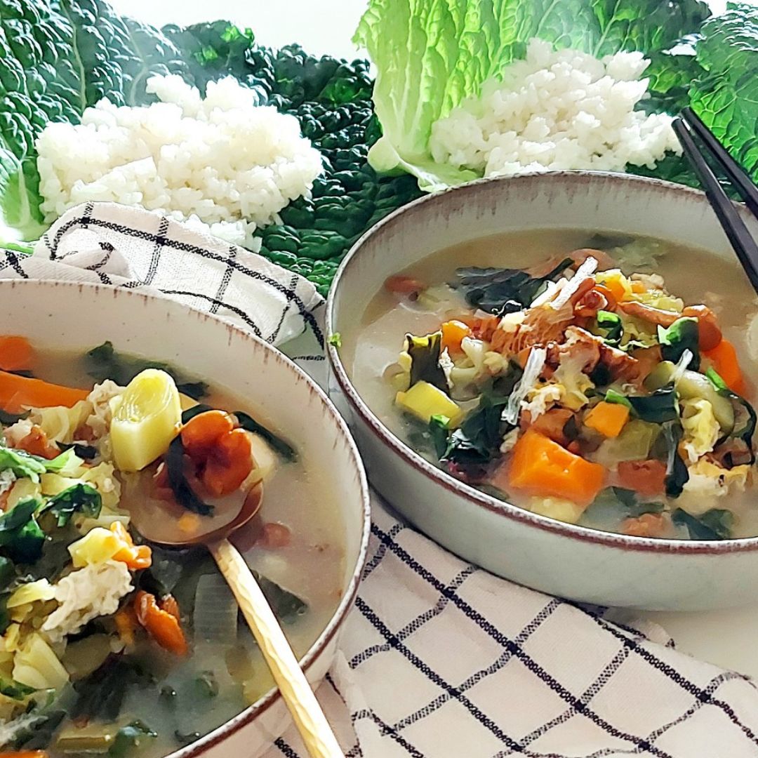Guiso asiático con setas y vegetales Guiso asiático con setas y vegetales