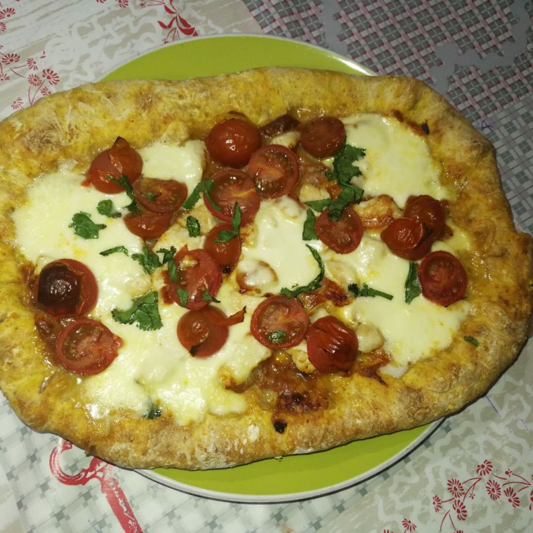 Pizza con base de calabaza Pizza con base de calabaza